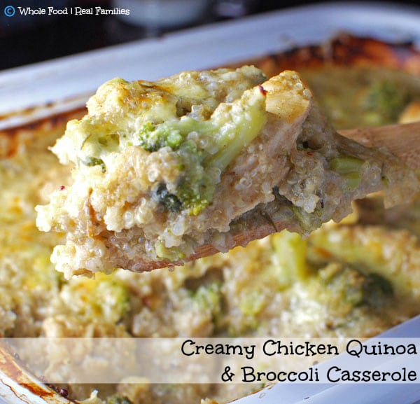 Creamy Chicken Quinoa & Broccoli Casserole