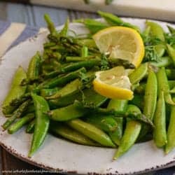 Sauteed Sugar Snap Peas and Asparagus