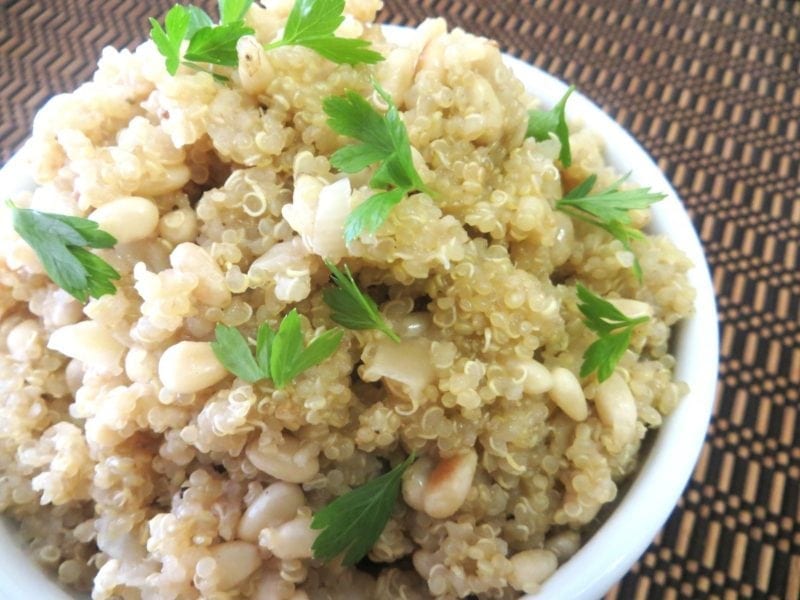 Quinoa with Pinenuts and Onions