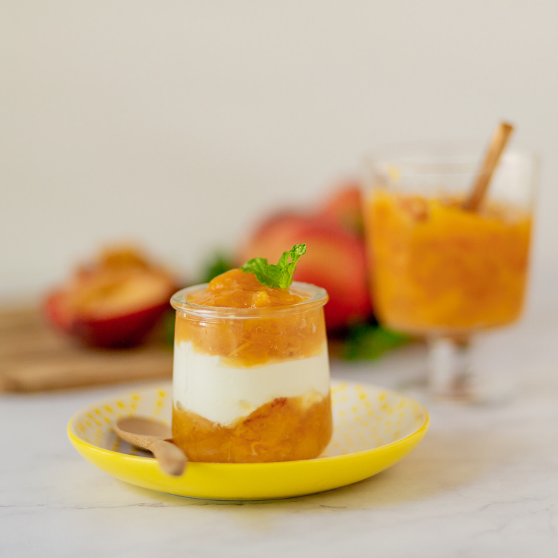 Ginger Peach Fruit Compote Recipe