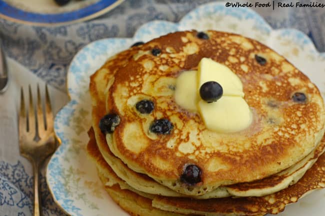 Blueberry Ricotta Pancakes with Lemon 