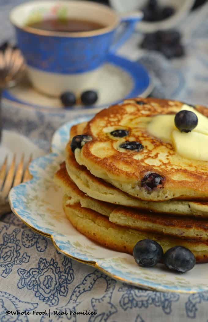 Blueberry Ricotta Pancakes with Lemon - these are going to blow your mind! They are our very favorite pancakes. They also freeze great for a quick make ahead breakfast.