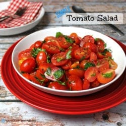 Simple Tomato Salad. A simple side to any meal. A clean eating, whole food recipe. No refined ingredients.