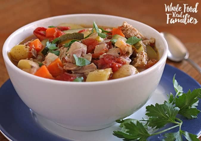 Crock Pot Vegetable Soup is perfect for lunch or dinner!