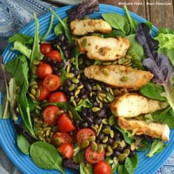 Chicken Black Bean Salad with Creamy Cumin Lime Dressing
