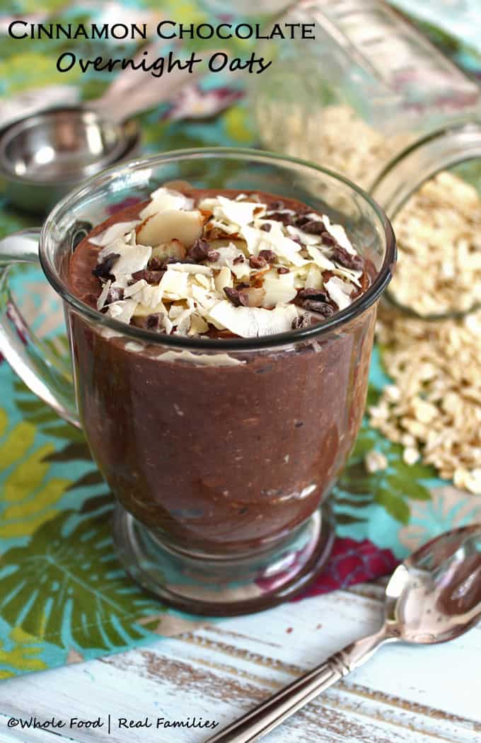 Cinnamon Chocolate Overnight Oats - an easy make ahead breakfast for kids and adults!