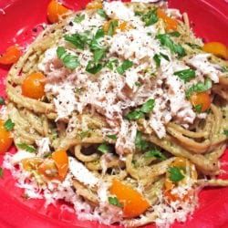 Crab and Pesto Cream Pasta