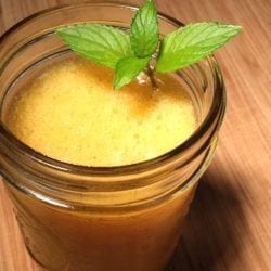 Peach Banana Bourbon Slushie