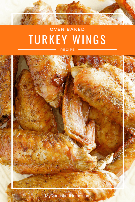 Seasoned Baked Turkey Wings on a plate