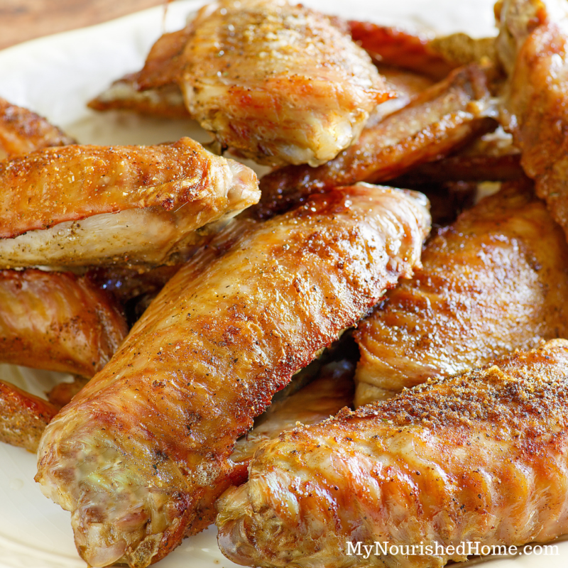 How to bake turkey wings and make turkey stock.