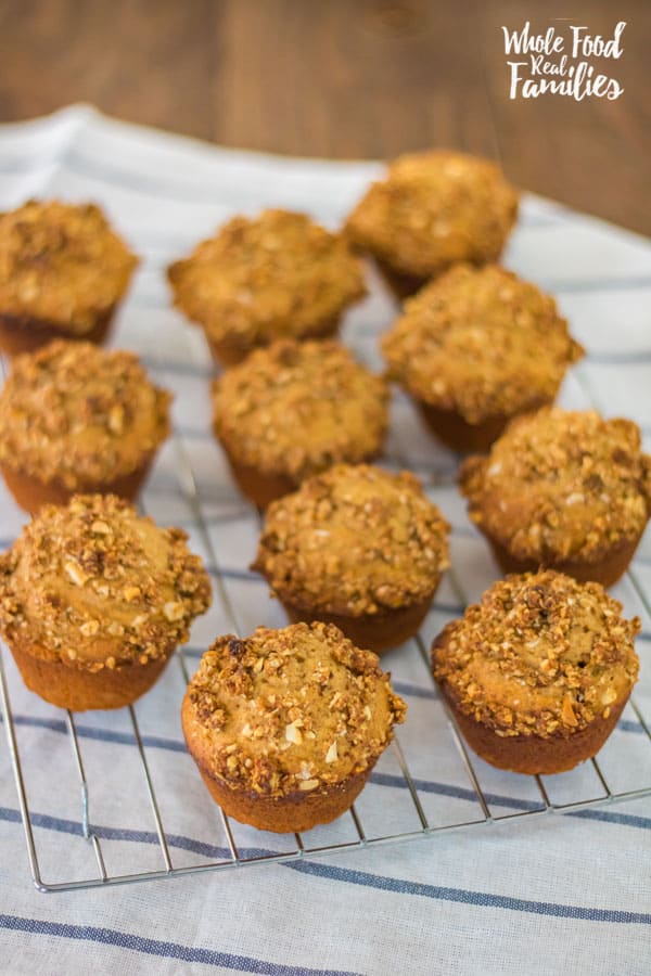 We bake these Sweet Potato Muffins with an Oatmeal Crumble Top anytime there is an extra sweet potato after dinner. They taste AMAZING! My kids love them for breakfast and in their lunchboxes! Make your sweet potatoes in the pressure cooker if you want to save some time!