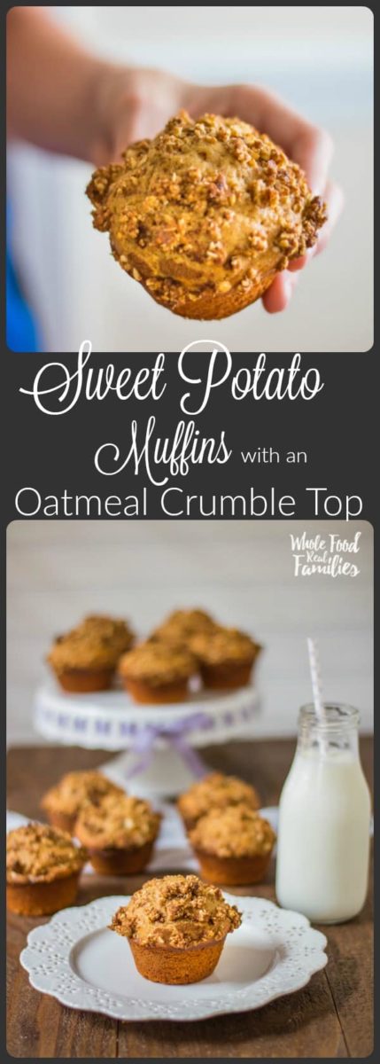 We bake these Sweet Potato Muffins with an Oatmeal Crumble Top anytime there is an extra sweet potato after dinner. They taste AMAZING! My kids love them for breakfast and in their lunchboxes! Make your sweet potatoes in the pressure cooker if you want to save some time!