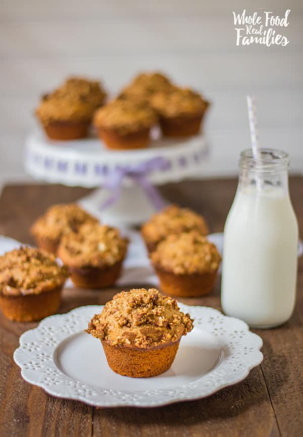 We bake these Sweet Potato Muffins with an Oatmeal Crumble Top anytime there is an extra sweet potato after dinner. They taste AMAZING! My kids love them for breakfast and in their lunchboxes! Make your sweet potatoes in the pressure cooker if you want to save some time!