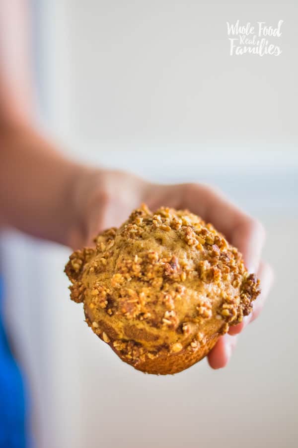 We bake these Sweet Potato Muffins with an Oatmeal Crumble Top anytime there is an extra sweet potato after dinner. They taste AMAZING! My kids love them for breakfast and in their lunchboxes! Make your sweet potatoes in the pressure cooker if you want to save some time!