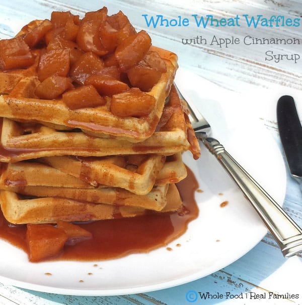 Whole Wheat Waffles with Apple Cinnamon Syrup