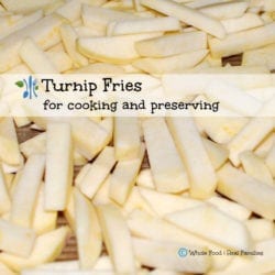 Turnip Fries for cooking and preserving