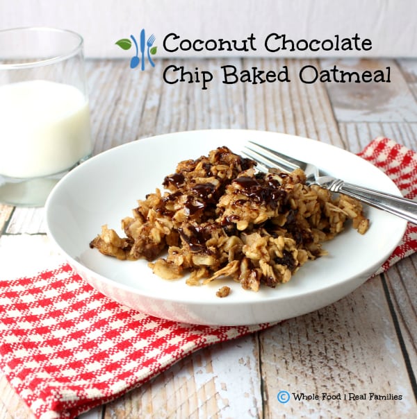 Coconut Chocolate Chip Baked Oatmeal