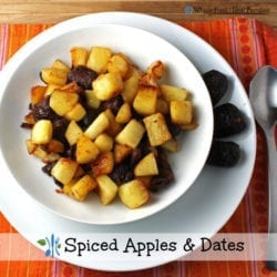 Spiced Apples and Dates. A clean eating, whole food recipe. No processed ingredients.