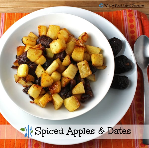 Spiced Apples and Dates. A clean eating, whole food recipe. No processed ingredients.