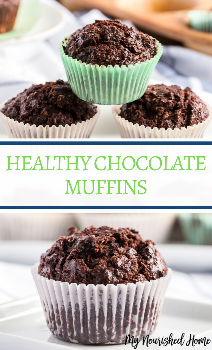 These Healthy Chocolate Muffins help you eat well and have your chocolate too! They are richly chocolate, so my kids love them. And healthy enough that I can actually serve them for breakfast with no guilt! Just a tip: these freeze great! Just thaw them in the fridge for a quick breakfast or the lunchbox!