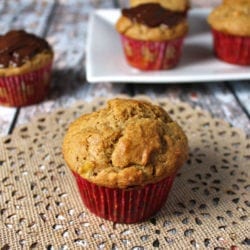 Peanut Butter Banana Muffins. A clean eating, whole food recipe. No refined ingredients.
