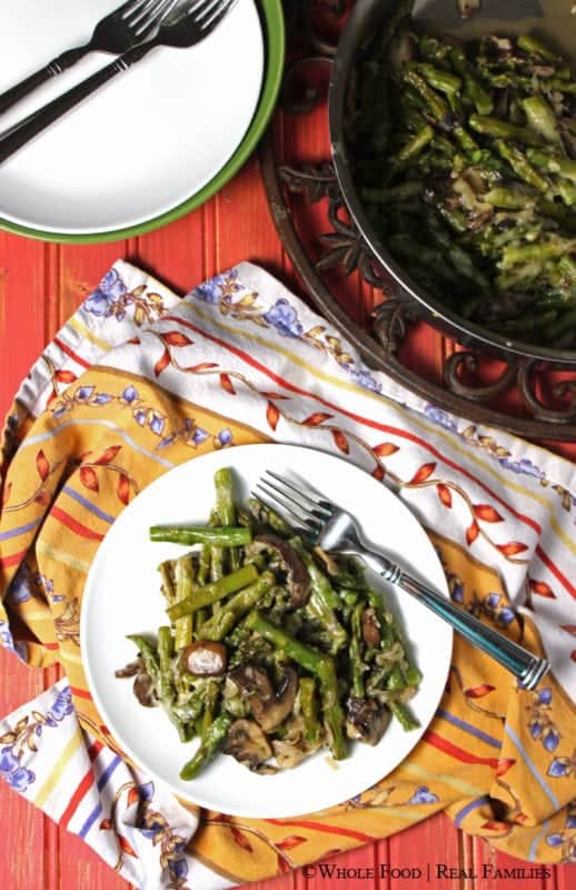 Asparagus and Mushroom Saute. A clean eating, whole food recipe. No refined ingredients. 