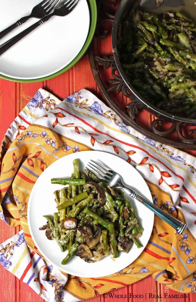 Asparagus and Mushroom Saute. A clean eating, whole food recipe. No refined ingredients.