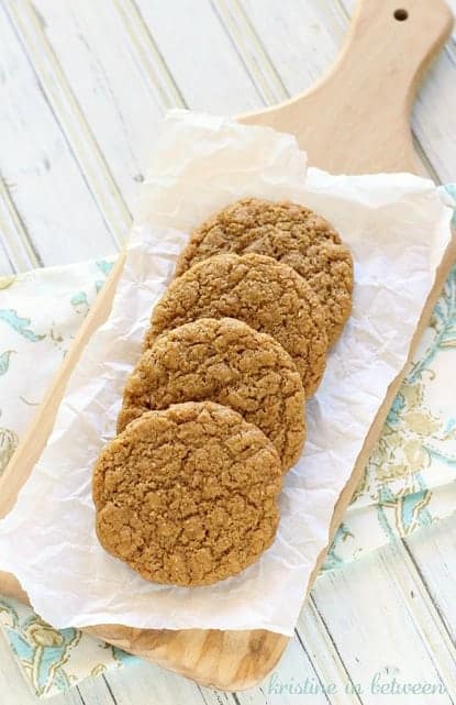 Whole Food Peanut Butter Cookie. No flour or refined ingredients. Gluten free.