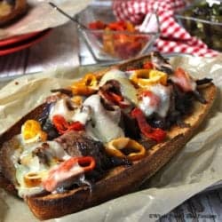 Brisket Grinder with Smoked Peppers and Caramelized Onions