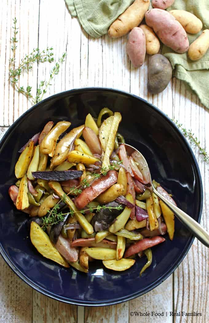 Fingerling Potato Medley with Onions and Peppers 