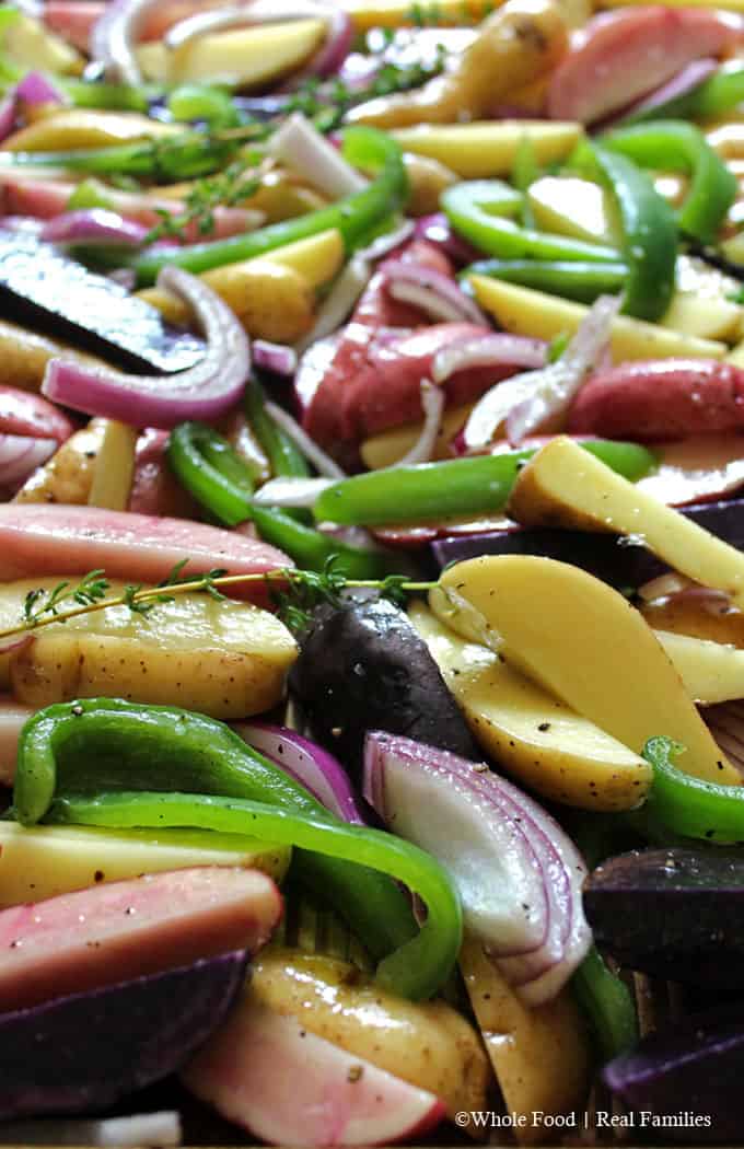 Fingerling Potato Medley with Onions and Peppers Ingredients