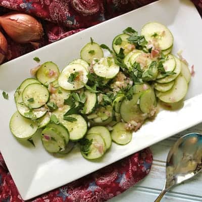 Cucumber Shallot Salad full plate
