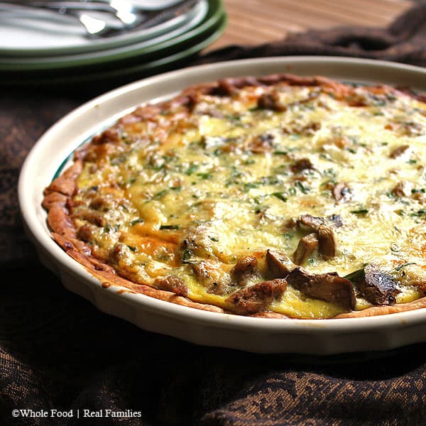 recipe Sausage Mushroom Quiche partial