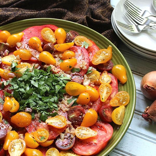 Tomato Salad with Parsley and Shallots