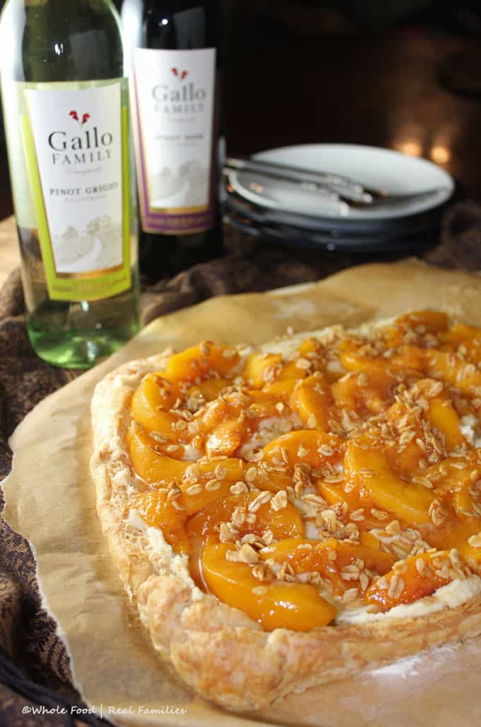 Peach Mascarpone Dessert Pizza