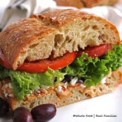 Greek Salad Sandwich close 650×650
