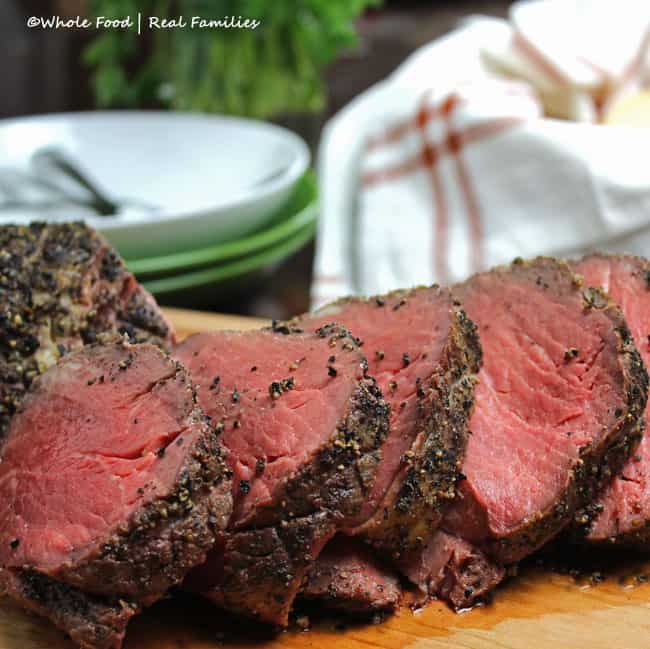 Peppercorn Beef Tenderloin Roast with Mushroom Cream Sauce RoastPerfect  My Nourished Home