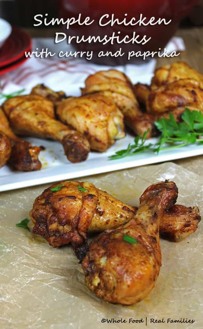 Simple Chicken Drumsticks with Curry and Paprika. Perfect for the grill or smoker!