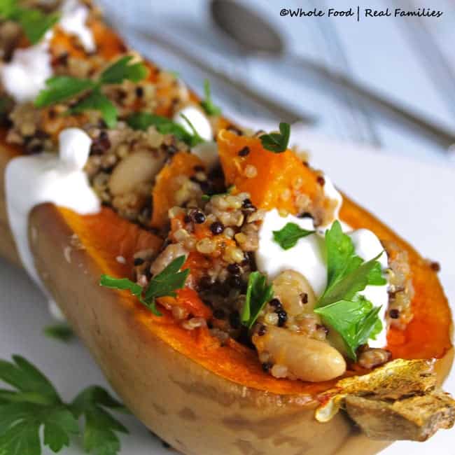 Sausage Quinoa Stuffed Butternut Squash