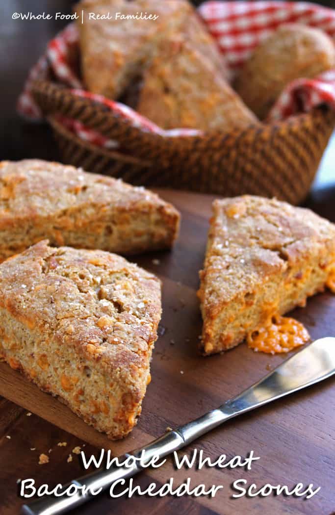 Whole Wheat Bacon Cheddar Scones