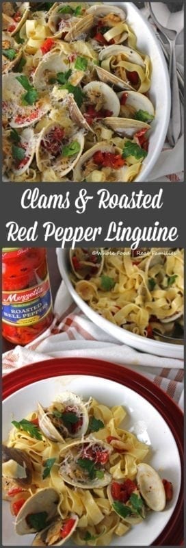 Clams and Roasted Red Pepper Linguine