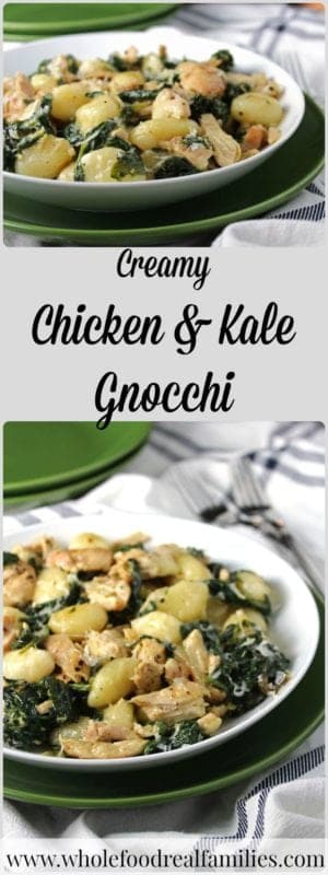 Creamy Chicken & Kale Gnocchi for a fast and healthy weeknight meal