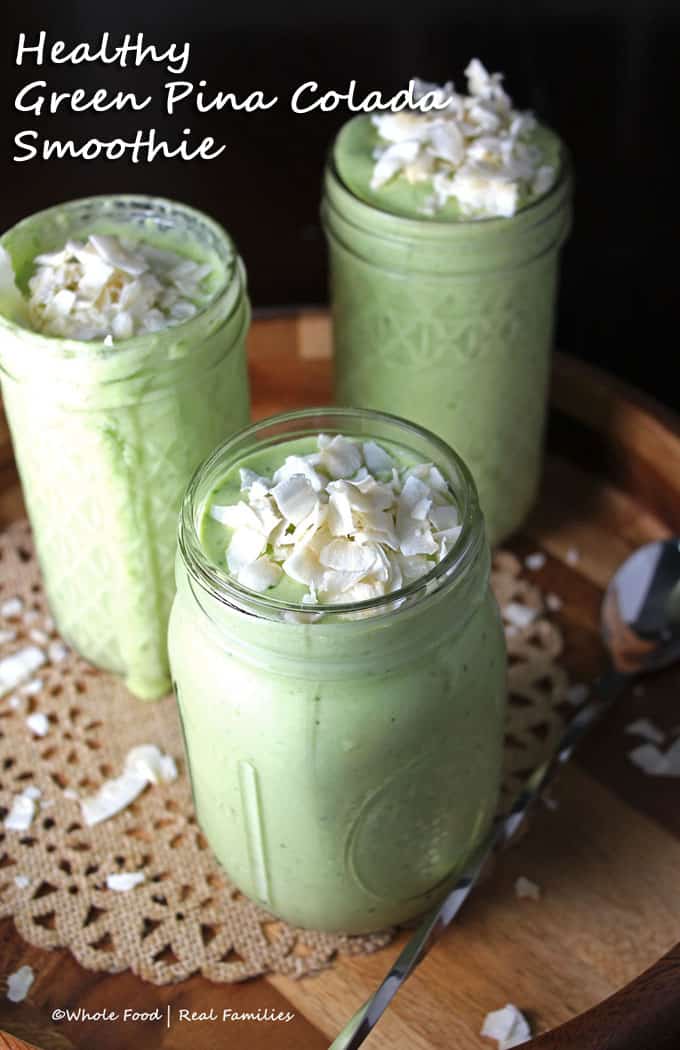 Healthy Green Pina Colada Smoothie