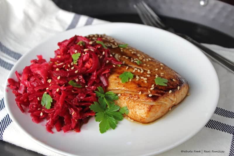 Asian Mahi Mahi with Beet Red Kraut