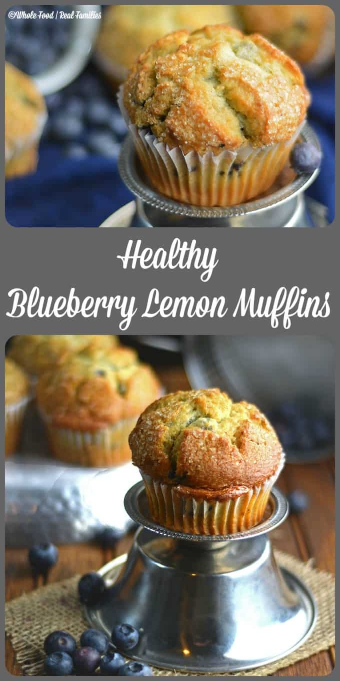 A couple of swaps and Lemon Blueberry muffins become a healthy option for family breakfast and snacks!