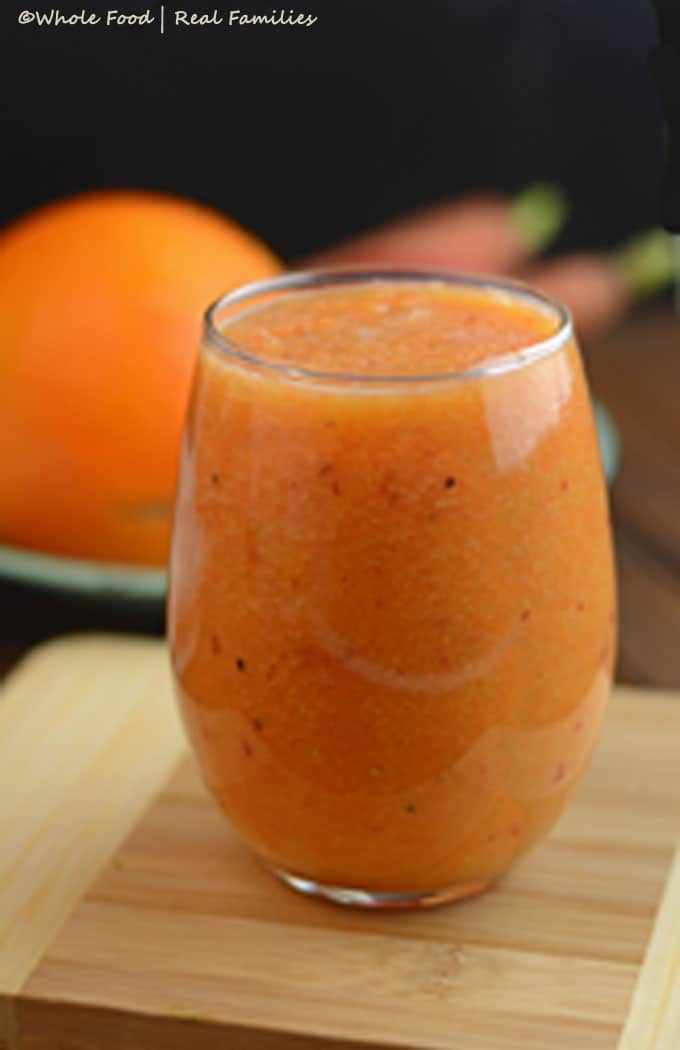This Immune-Boosting Smoothie tastes so good and is so refreshing! My kids love it with breakfast in the mornings and I feel good about giving them a little extra boost when I send them to school during cold season. 