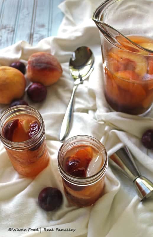 Peach and Plum Brandy Sangria