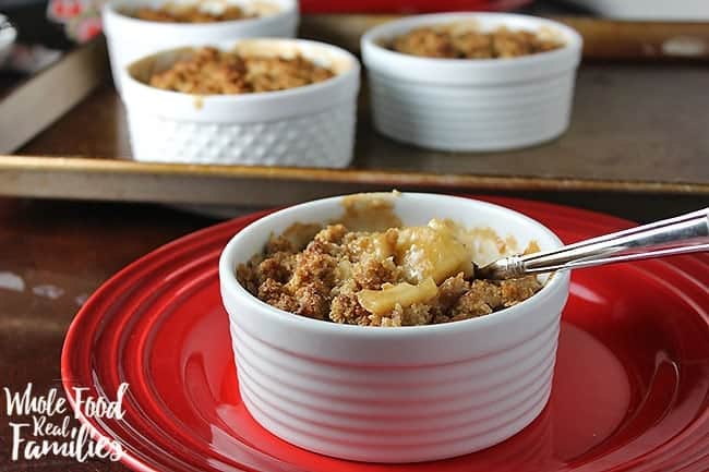 Single serving Apple Crumble