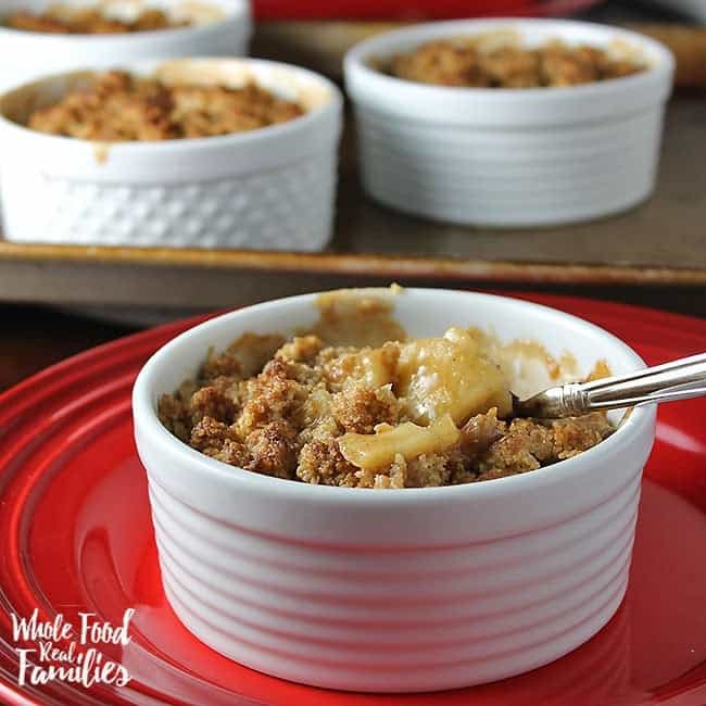 Healthy Single Serving Apple Crumble.