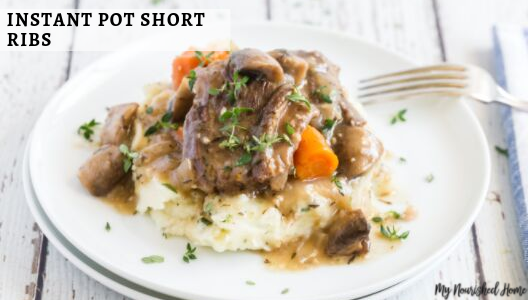 Instant Pot Short Ribs with mushroom gravy